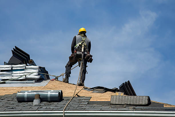 Professional Roof Replacement technician working in Rexburg, ID